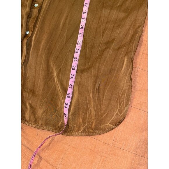 Pure Jill Brown Outdoor Long Sleeve 100% Lenzing Button-Up Shirt Women's Size XX - Picture 7 of 8